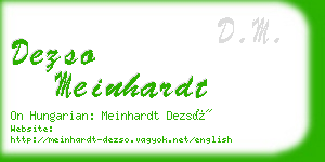 dezso meinhardt business card